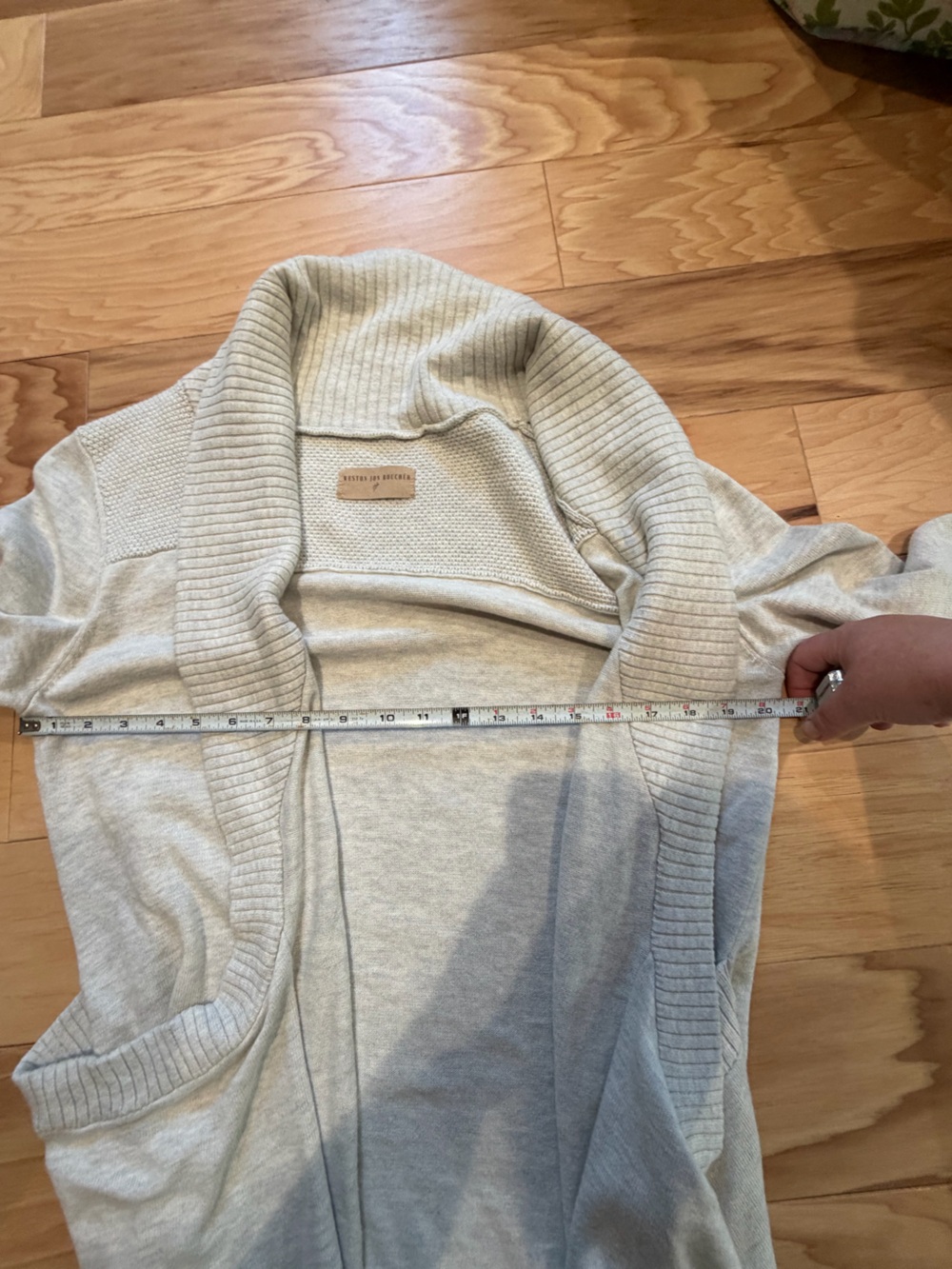 Weston Jon Boucher Hemingway Men’s Medium Oat Cotton Open Cardigan Sweater - Picture 10 of 10